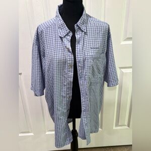 Simms Big Sky Blue and white checkered  fly fishing shirt  size Xl